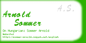 arnold sommer business card